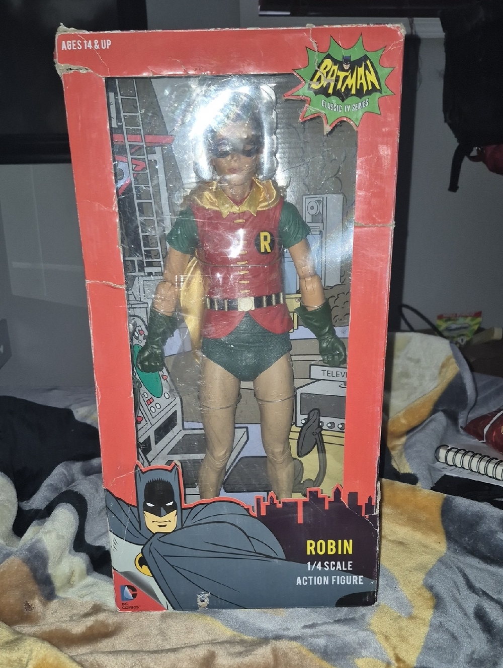 Batman Robin Figure Box Artwork — Red, Yellow, Green, Black